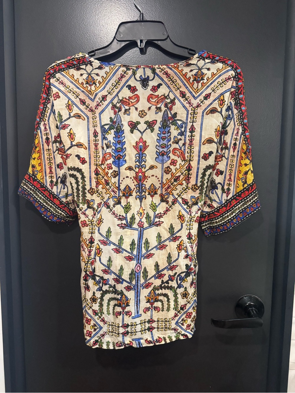 Vineet Bahl for Anthropologie Meknes Boho Tie Blouse with Embroidered Sleeves - Picture 4 of 11
